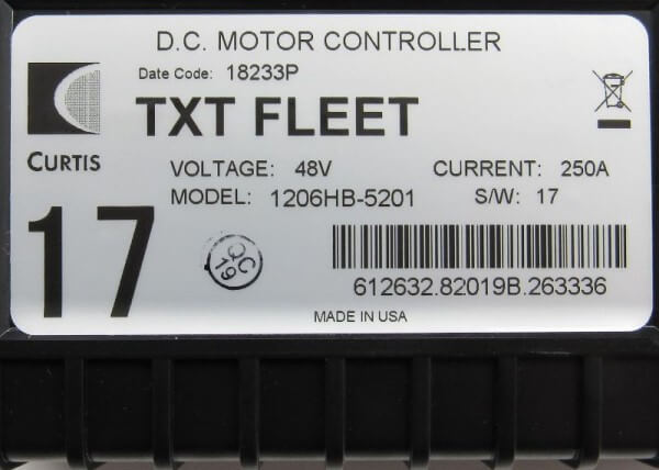 An image of a 1206HB-5201 Controller Label